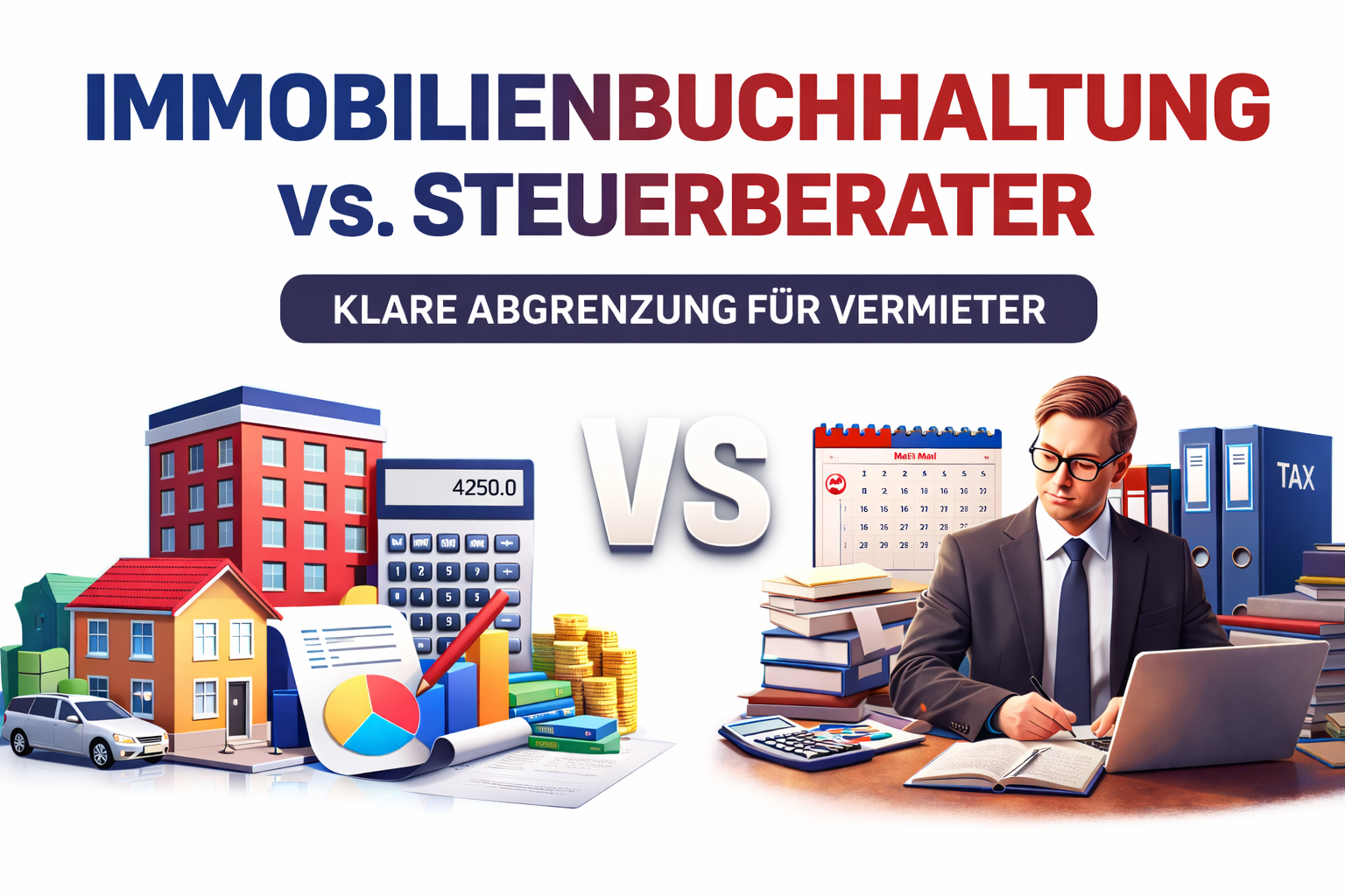 Immobilienbuchhaltung vs. Steuerberater: Klare Abgrenzung für Vermieter — Buchhaltung & Steuern | WohnMeta